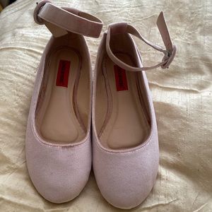 London Rebel pink velvet ballet flat size 38